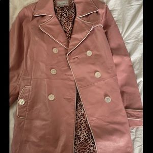 Pink leather jacket